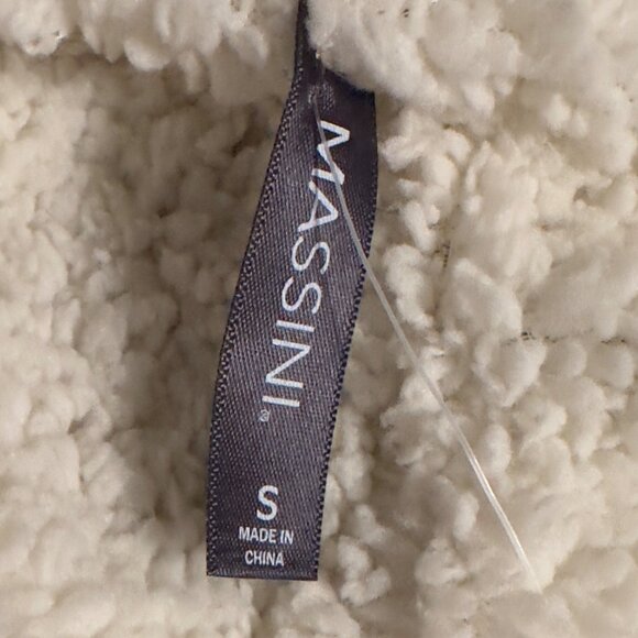 MASSINI Long Sleeve Beige Knit Top With Separate Aztec Pattern Scarf Size Small - Picture 8 of 9